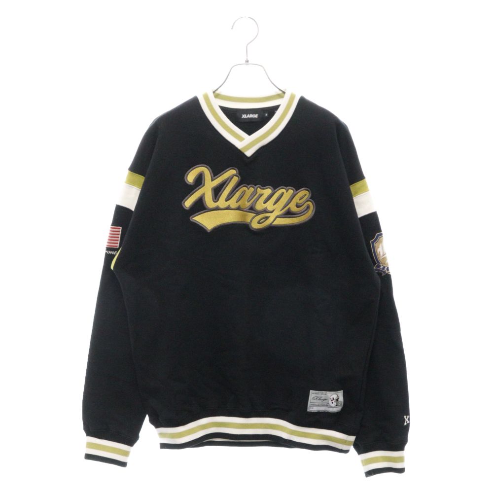 XLARGE ブラック/イエロー トレーナー Sサイズ