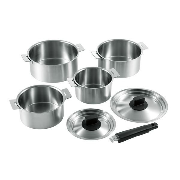 ハンドル着脱式鍋4点セット 14cm 16cm 18cm 20cm SE-28