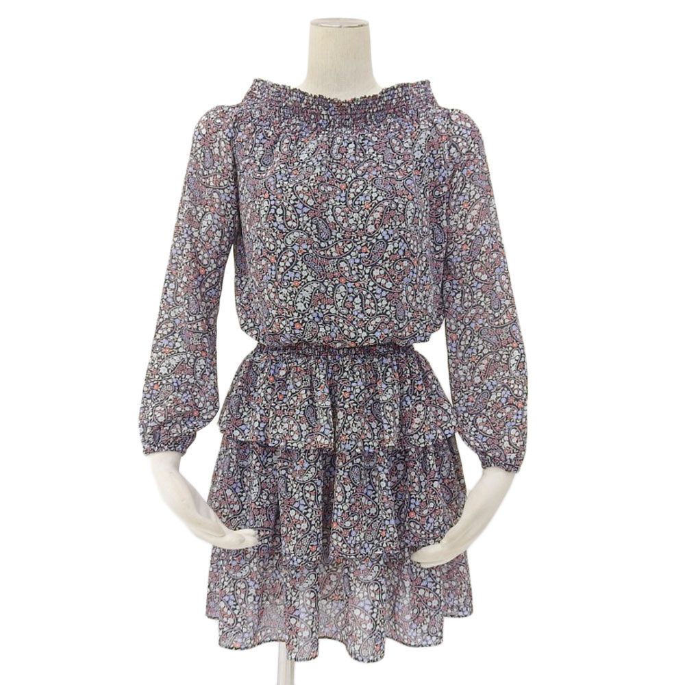 超 MICHAEL KORS マイケルコース 花柄 ワンピース シャーリング 可愛い XS レディース 251664