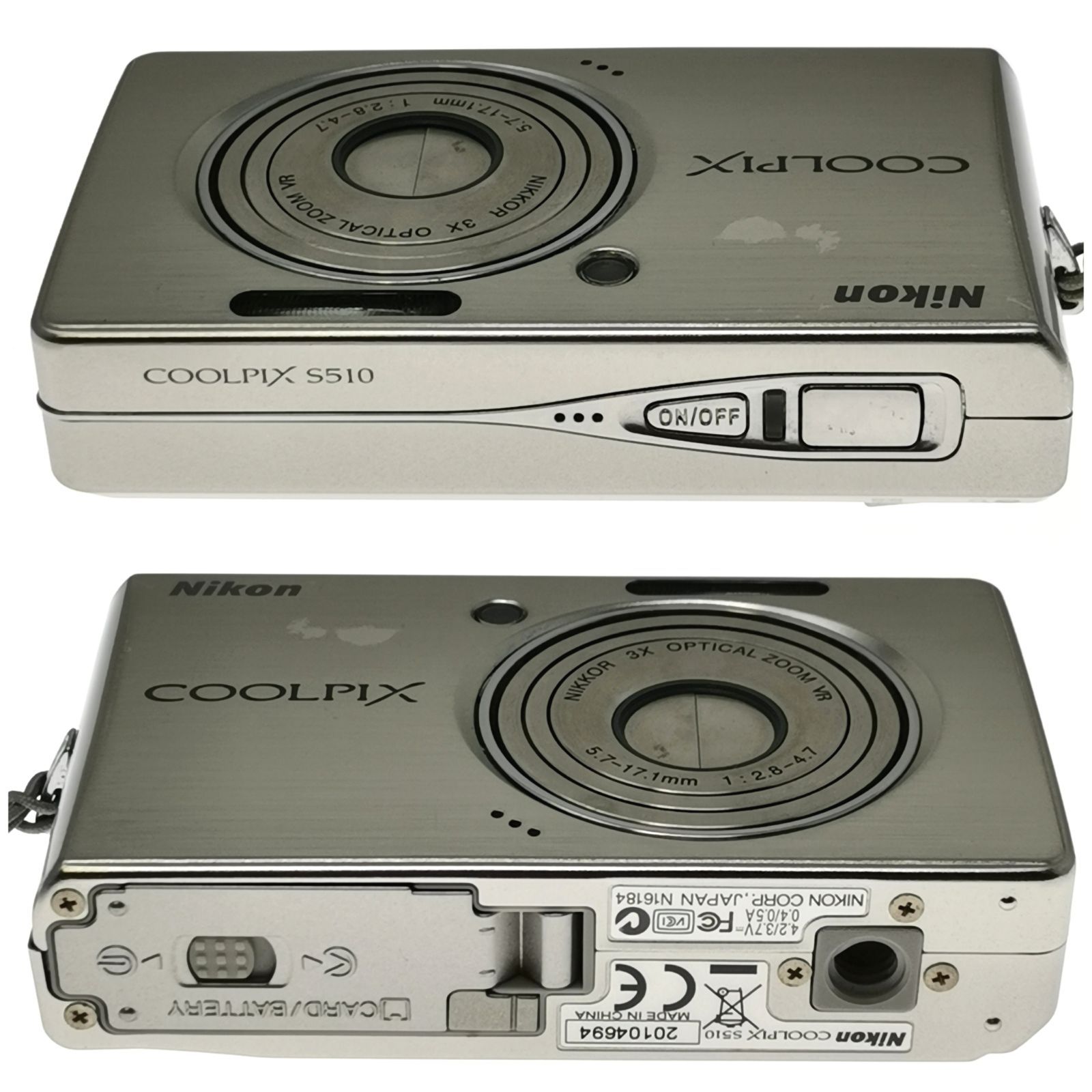 Nikon COOLPIX S510コンパクトデジタルカメラ【動作確認済】 Amazon | Nikon デジタルカメラ COOLPIX (クールピクス) S510