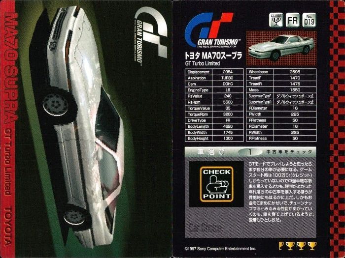 ux139 カード グランツーリスモ ヒントカード まとめ スープラ