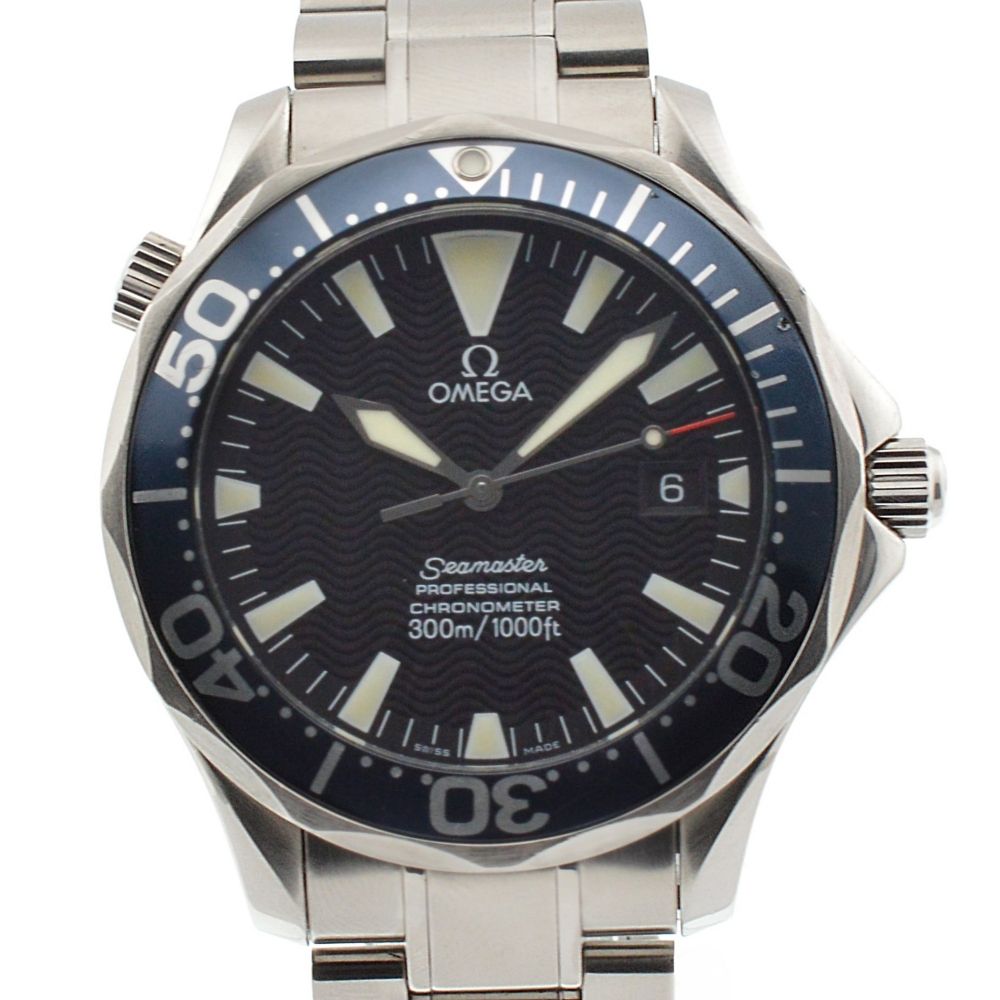オメガ OMEGA 2254.50 シーマスター300M デイト クロノメーター 自動巻き メンズ 保証書付き H 136214