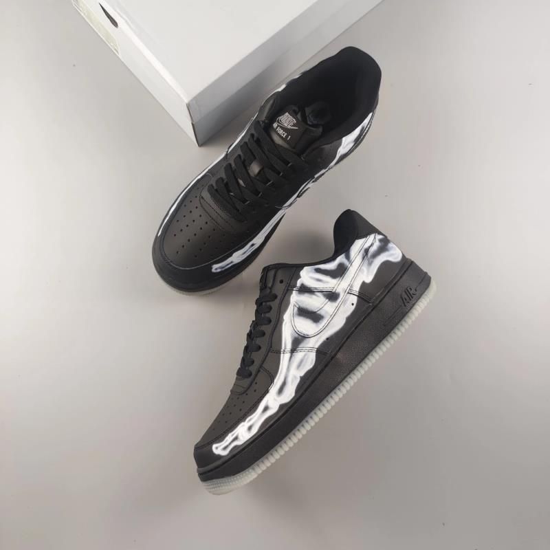 全新 Nike Air Force 1 Low White Skeleton ナイキエア フォース 1 07スケルトン-WTO輸入2