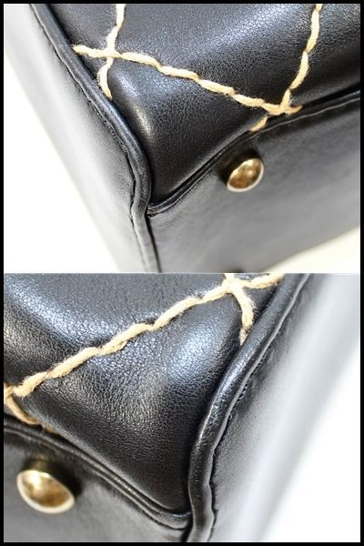 シャネル ワイルドステッチ A14692 ミニボストンバッグ ハンドバッグ