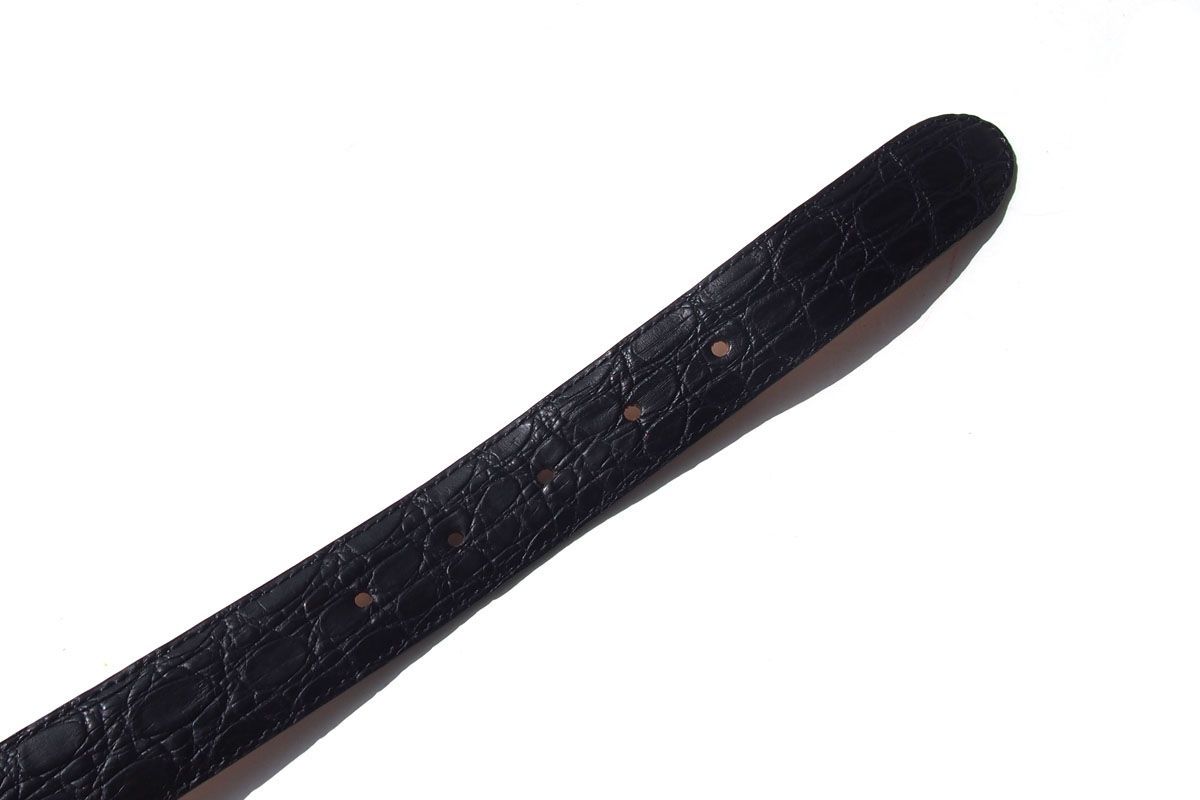 品｜ ｜アイセア｜AIZEA｜クロコダイルレザーベルト｜80｜ブラック