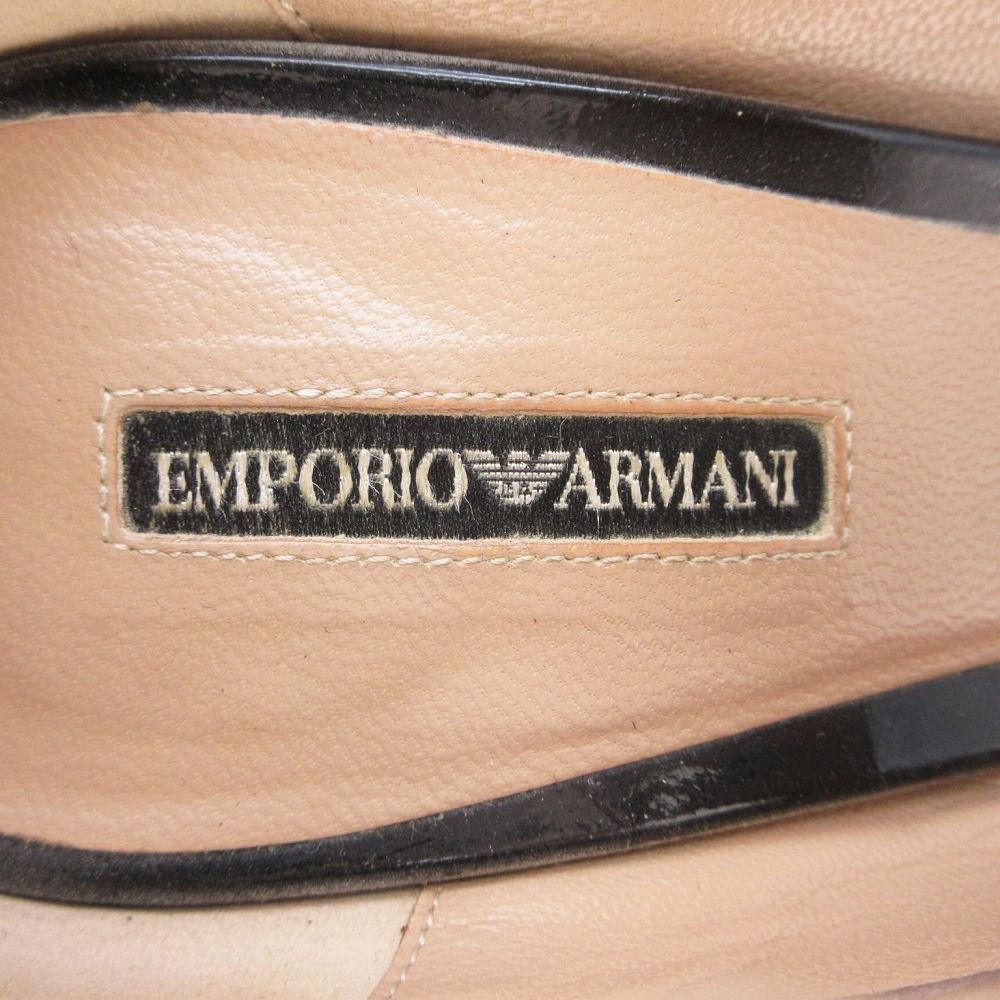 エンポリオ アルマーニ EMPORIO ARMANI パテントレザー アンクル