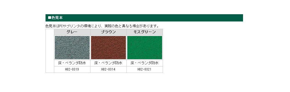 数量限定】グレー H82-0319-02 4Kg 床・ベランダ防水(ツヤなし) 水性床