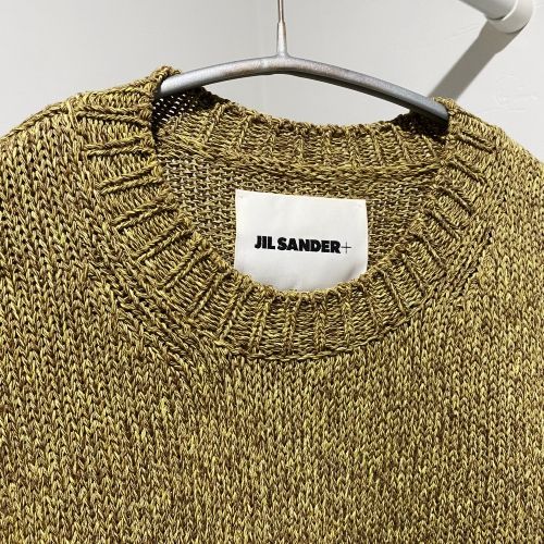 JIL SANDER + ジルサンダープラス ロゴ刺繍 クルーネック 長袖 ニット 