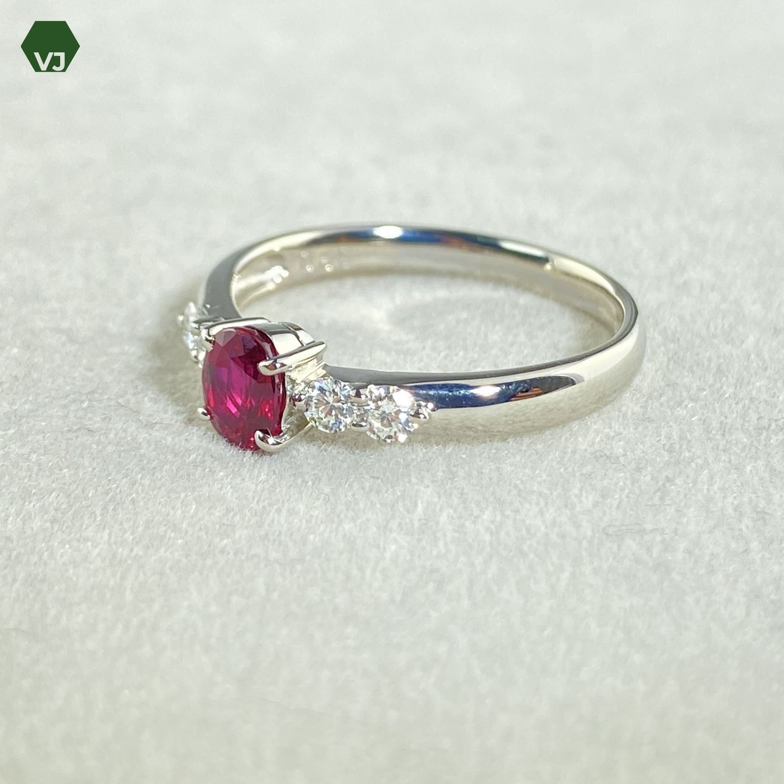 【17-20】ルビー　ダイヤモンド　リング　R0.55ct D0.18ct 17-20】ルビーダイヤモンドリングR0.55ct D0.18ct