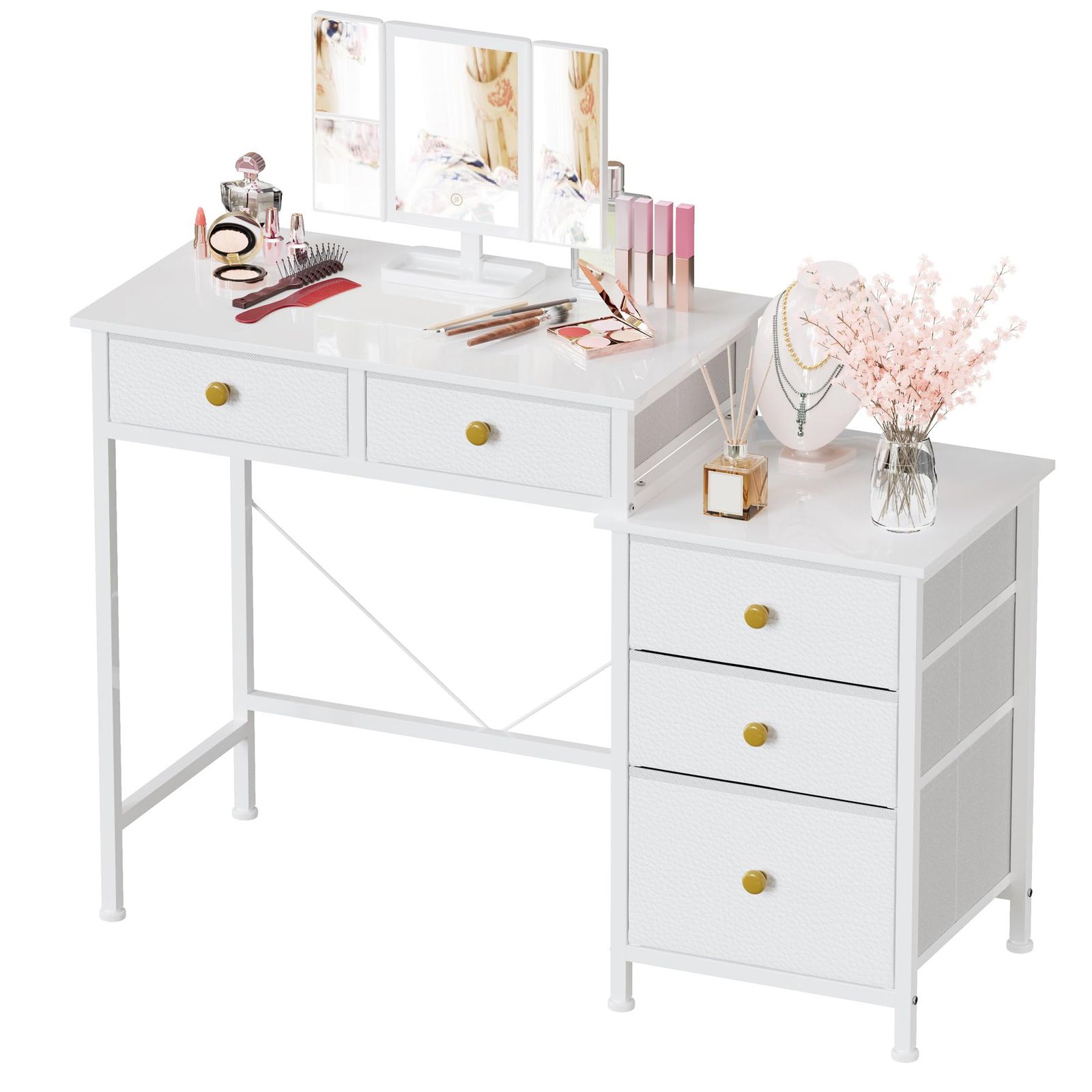 最終値下げ‼️3568 ターコイズ ベルベット ドレッサー ドレッサー 椅子付き