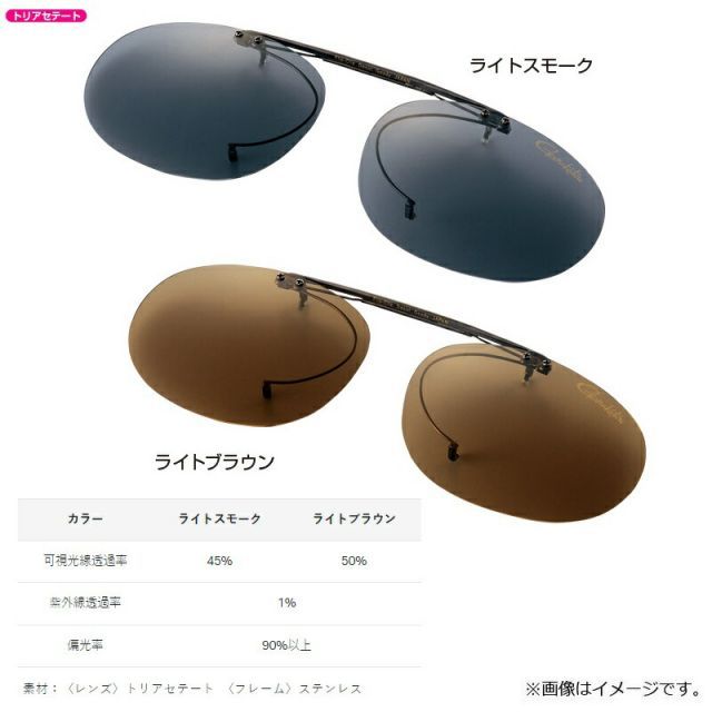 がまかつ GM1774 クリップオン偏光サングラス ライトブラウン | 釣具