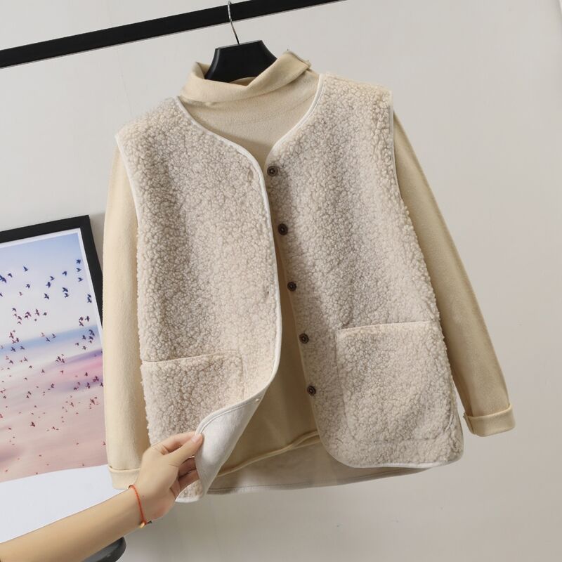 ボアベスト あったか レディース アウター もこもこ トップス ジレ ムートン調 暖かい 前開き ボアベスト レディース ムートン調 2type アウター もこもこ