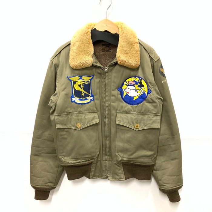 THE REAL McCOY'S◇B-10/フライトジャケット/36/コットン/KHK/無地