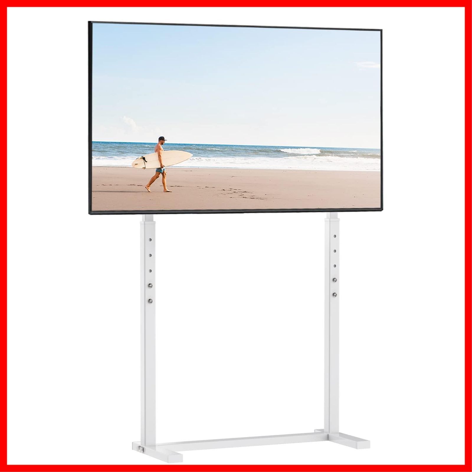 UNHO テレビスタンド 壁寄せ テレビ台 白 ハイタイプ 薄型 tvスタンド 32～100インチ 液晶テレビ モニター 耐荷重40㎏ 高さ調整 スリム 地震対策 賃貸
