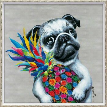 ユーパワー 高品質 オイルペイント アート「カラフルパイン(M)」 OP-18043