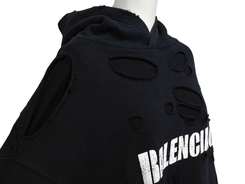 BALENCIAGA バレンシアガ デストロイ フーディー パーカー