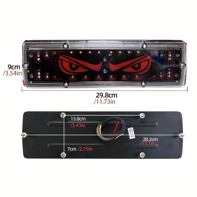 2個セット 車用 ヘッドライト デビルアイ LEDライト 補助ライト29.8cm デーモンアイ 12-24V 装飾 外装 カーライト おしゃれ 明るい 汎用品 t7854