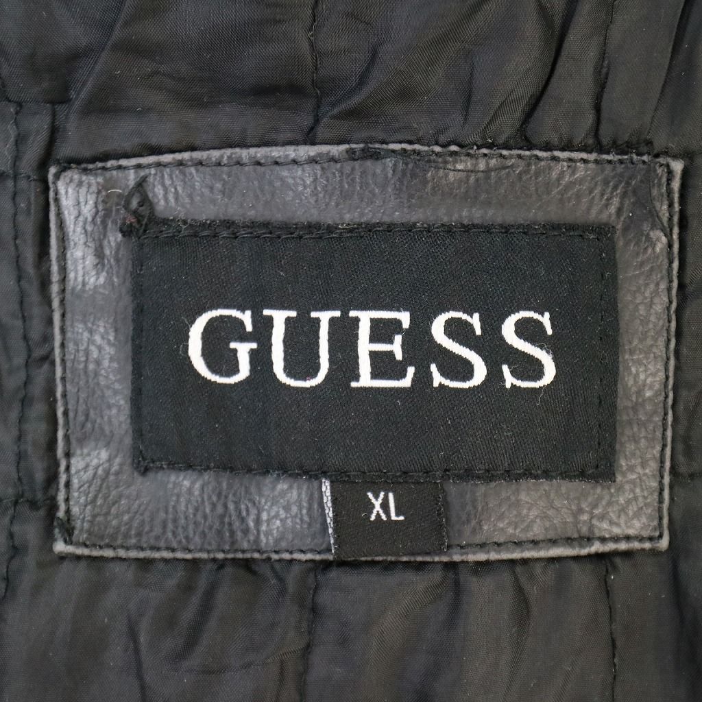 Guess ゲス フェイクレザー ジャケット 防寒 シングルライダース 