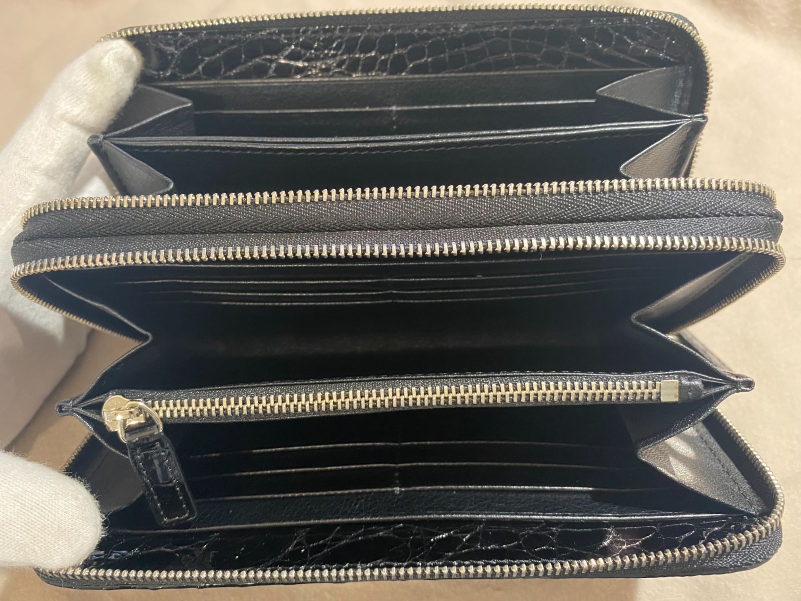 長財布 ダブルジッパー