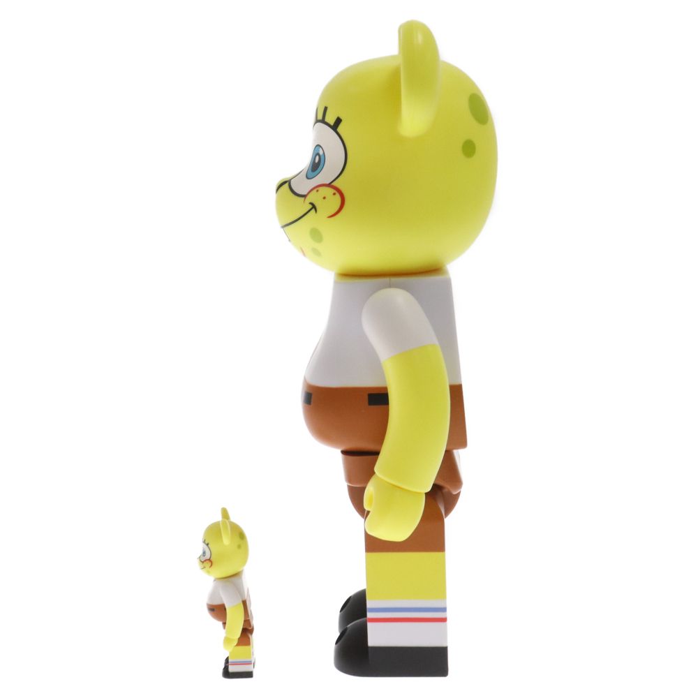 MEDICOM TOY (メディコムトイ) BE@RBRICK SPONGEBOB GOLD CHROME 100%/400% ベアブリック  スポンジボブ フィギュア イエロー