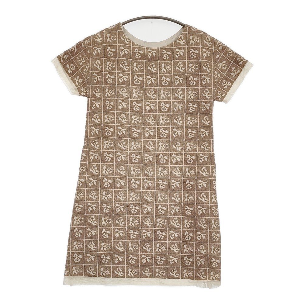 mina perhonen Lili 刺繍 チュール na3576 サイズ36 ワンピース ベージュ レディース ミナペルホネン 5-0902S♪