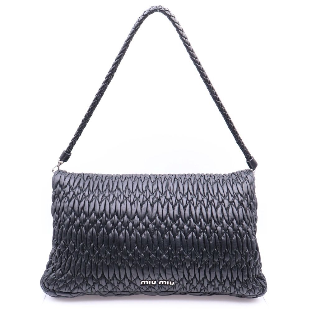 【難あり】ミュウミュウ マドラスパール チェーンバッグ MIU MIU - MIU MIU 財布 二つ折り マドラスパール ミニ財布の