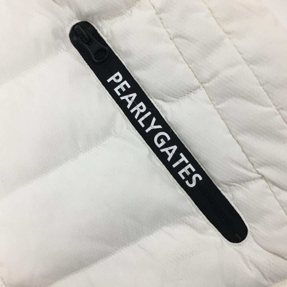 超 パーリーゲイツ 中綿フード付ジャケット 白×黒 フード縁ロゴライン メンズ 4 M ゴルフウェア PEARLY GATES LLC-HASEGAWATOSO_COM