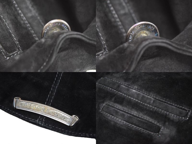 CHROME HEARTS クロムハーツ 2B SUEDE VEST スエードレザー ベスト サイズS クロスボールボタン ブラック 美品 中古 4b013149 CHROME HEARTS クロムハーツ レザー スエード ベスト 原本無 国内正規