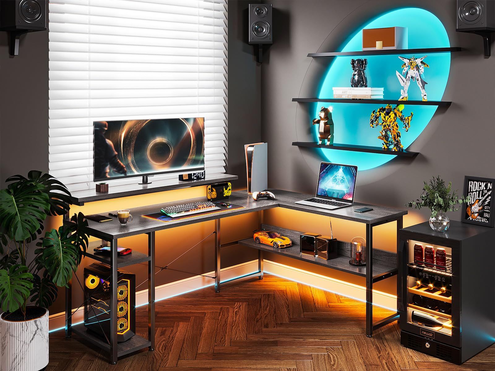 3段階モニター台付き