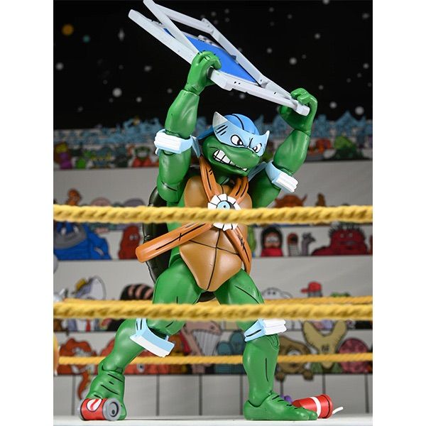 タートルズ 7” Scale Action Figure Stump Wrestling Turtles 4 Pack