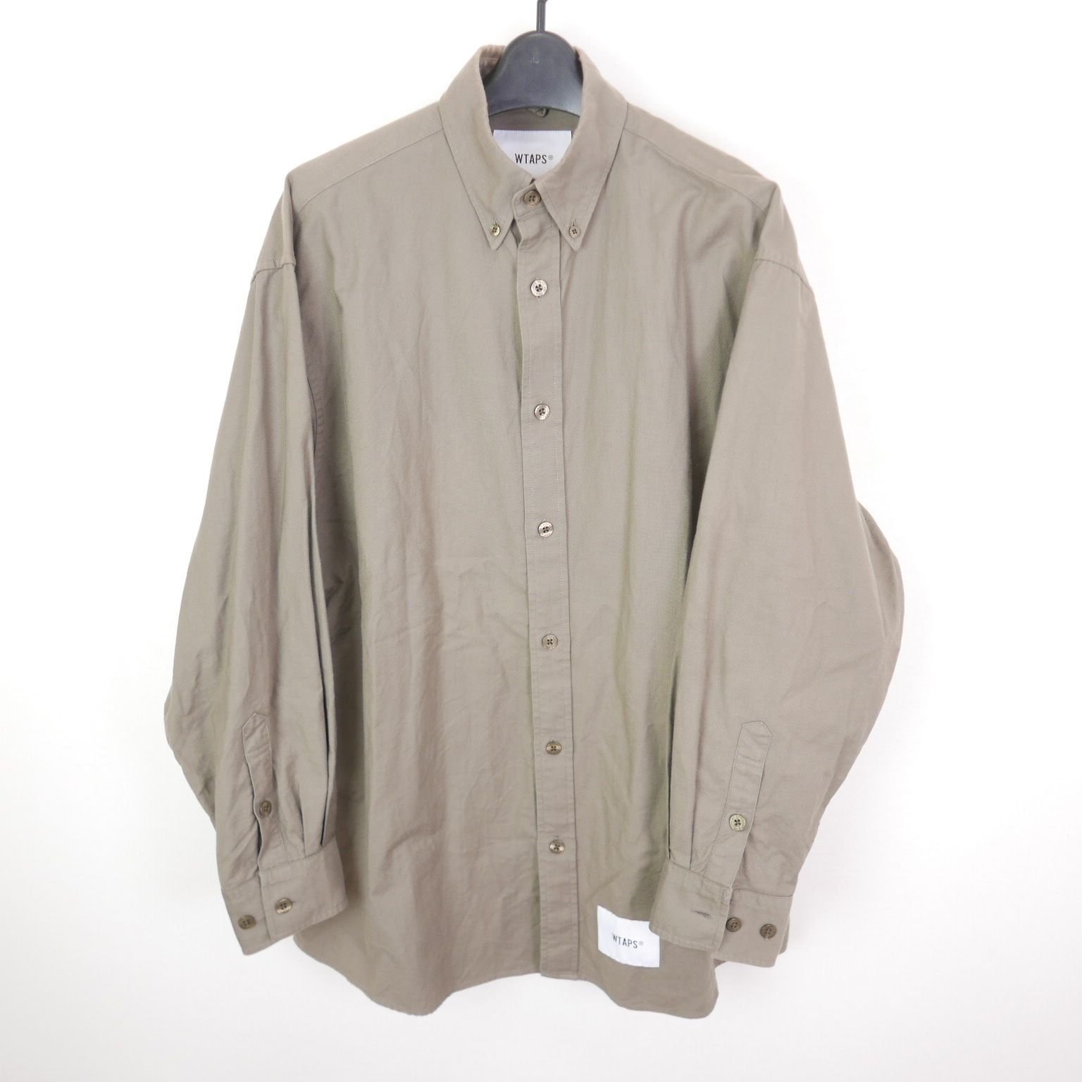 21AW WTAPS ダブルタップス BD 01 LS / COTTON OXFORD ボタンダウン 長袖コットン オックスフォード シャツ  OLIVE X01 212TQDT-SHM01 - メルカリ