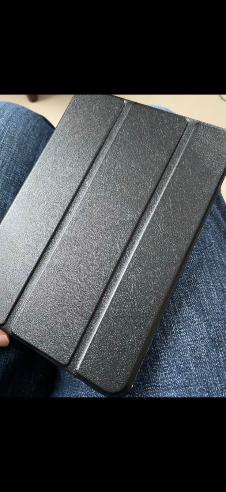 iPad mini 6用ケース 三つ折スタンド オートスリープ機能 ブラック 日産純正