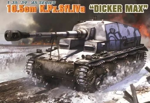 [Used] Plastic Model 1/35 WW.II German Army IV Type A 10.5cm Anti-Tank Self-Propelled Gun Dicker Max Magic Track Included [DR6979MT]