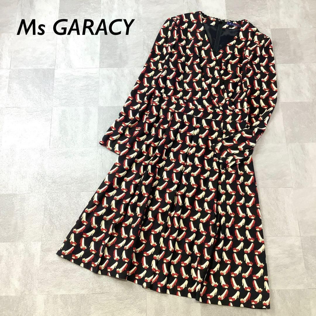 デザイン M’sGRACY エムズグレイシー パンプス総柄 ワンピース