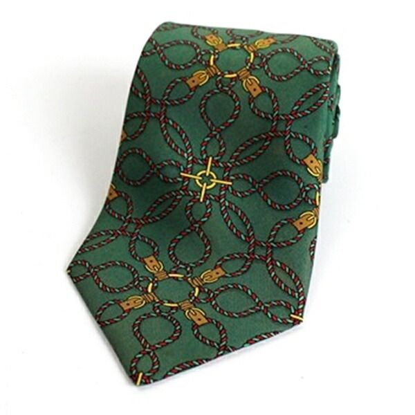 ☆シルクネクタイ HERMES エルメス 中古・古着通販HERMES (エルメス) ヨット柄シルクネクタイ ブルー