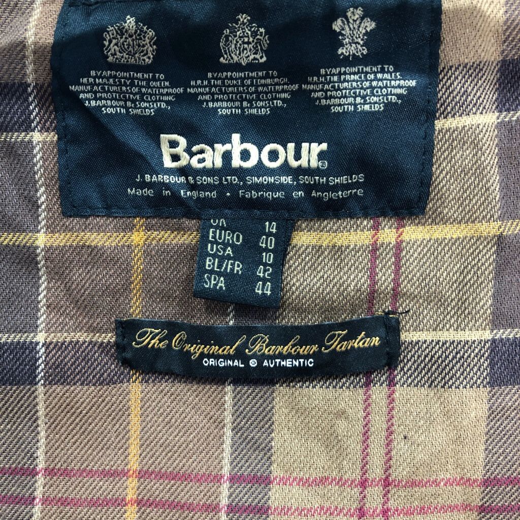 イングランド製 Barbour バブアー BEADNELL ビードネル オイルドジャケット ブラウン (レディース 10) 中古 古着 R6548