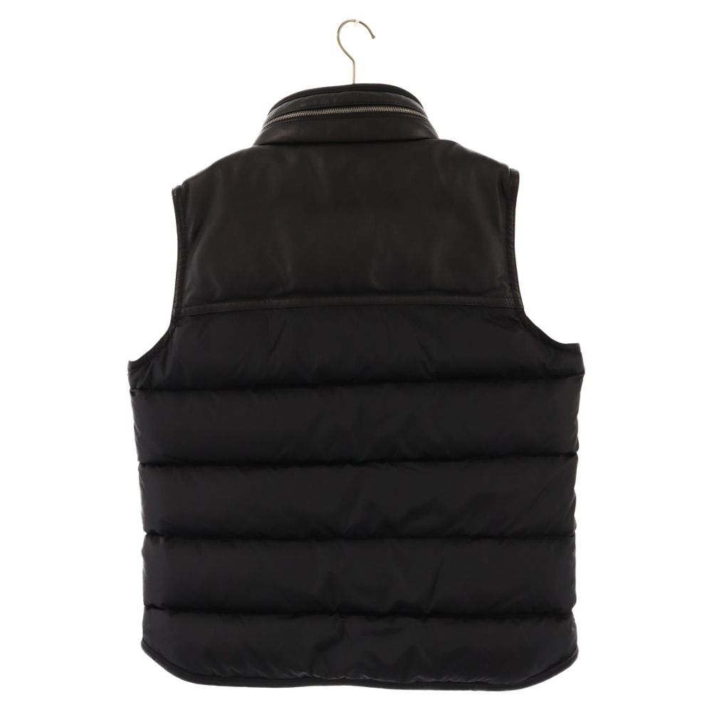 MONCLER (モンクレール) MILLAIS ミレー レザー切り替え ダウンベスト