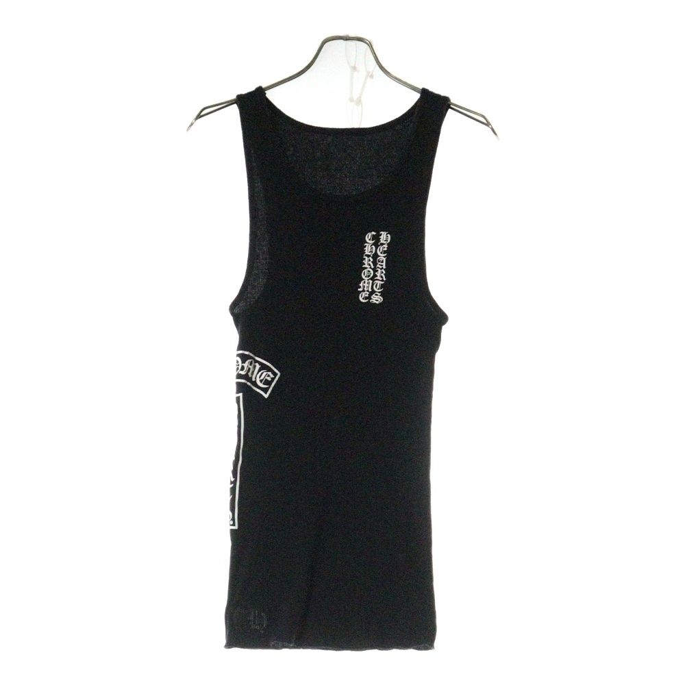 CHROME HEARTS (クロムハーツ) ロゴプリント リブタンクトップ