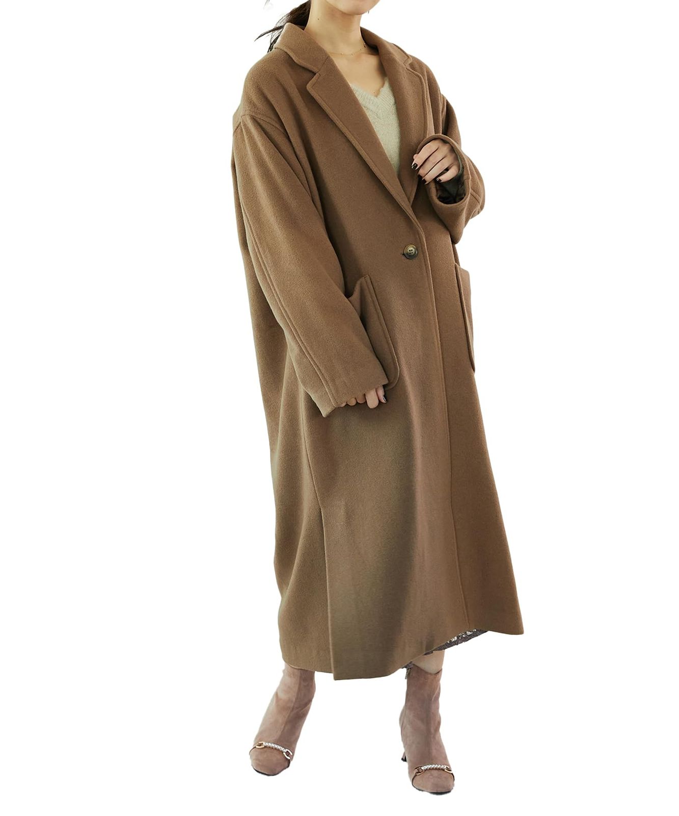 ミッシュマッシュ チェスターコート レディース アウター MO33C01 MO33C01-1 BROWN