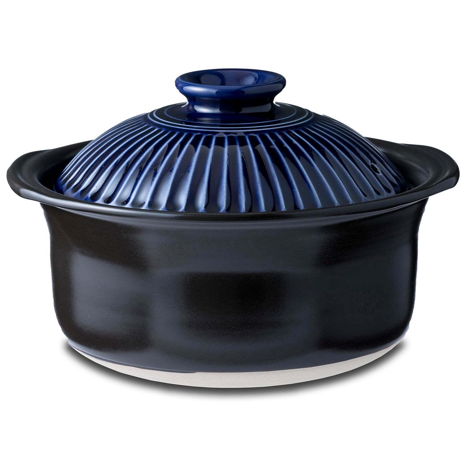 正規品 銀峯陶器 Ginpo Touki 萬古焼 銀峯 菊花 ご飯鍋 5合炊き 二重蓋 ごはん 土鍋 直火対応 瑠璃釉 ブルー 日本製 46181