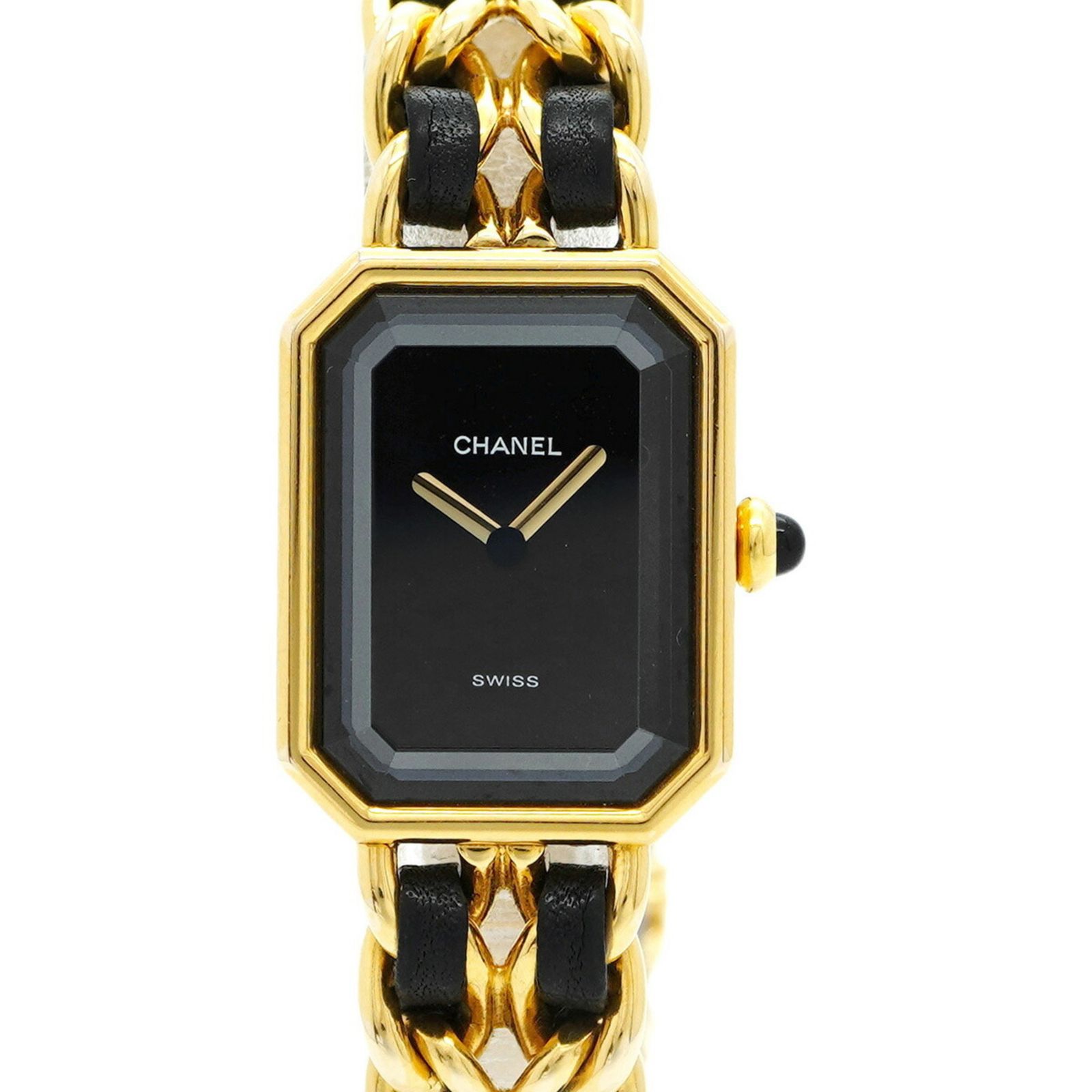シャネル プルミエールL H0001 黒文字盤腕時計 レディース
