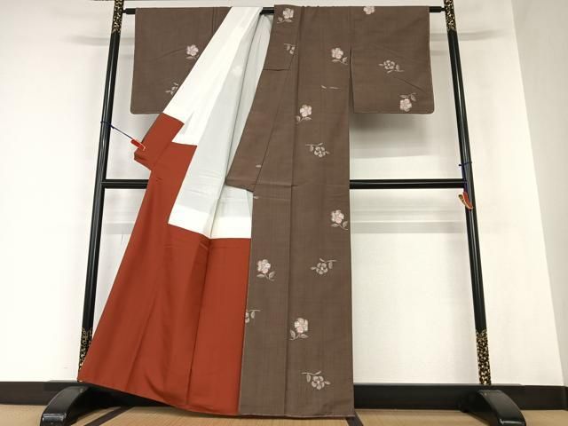 平和屋着物○上質な紬 縞 正絹 逸品 未使用 AAAZ3815ck