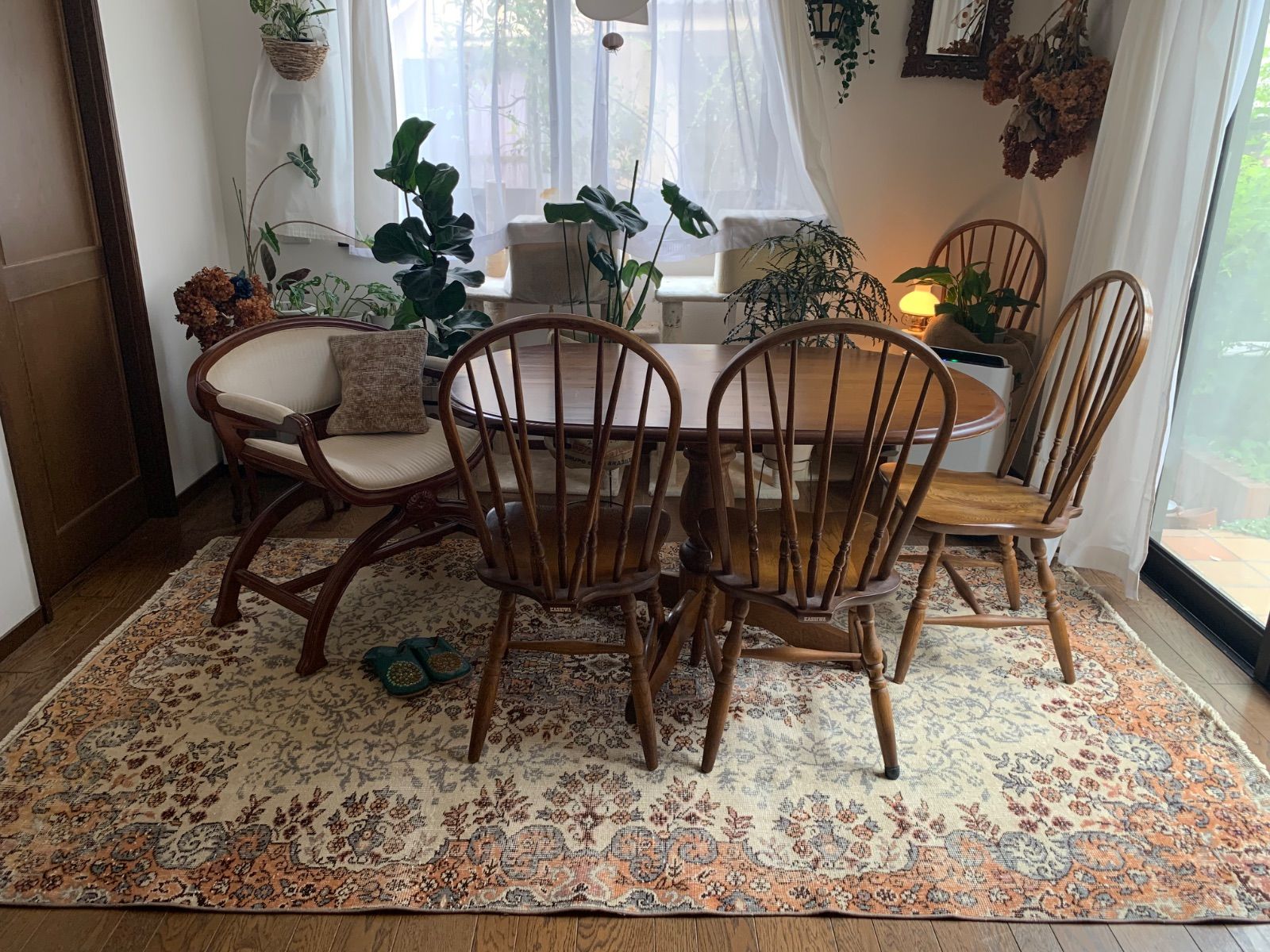 特大 超大判 274×160 マンダリンオレンジ トルコヴィンテージラグ 絨毯