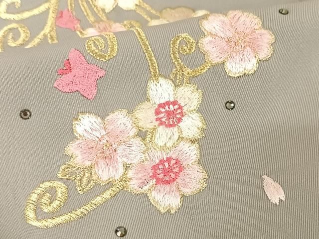  和柄　おり刺繍　森星　着用モデル 平和屋着物□豪華振袖 駒刺繍 草花文 金銀彩 正絹 逸品