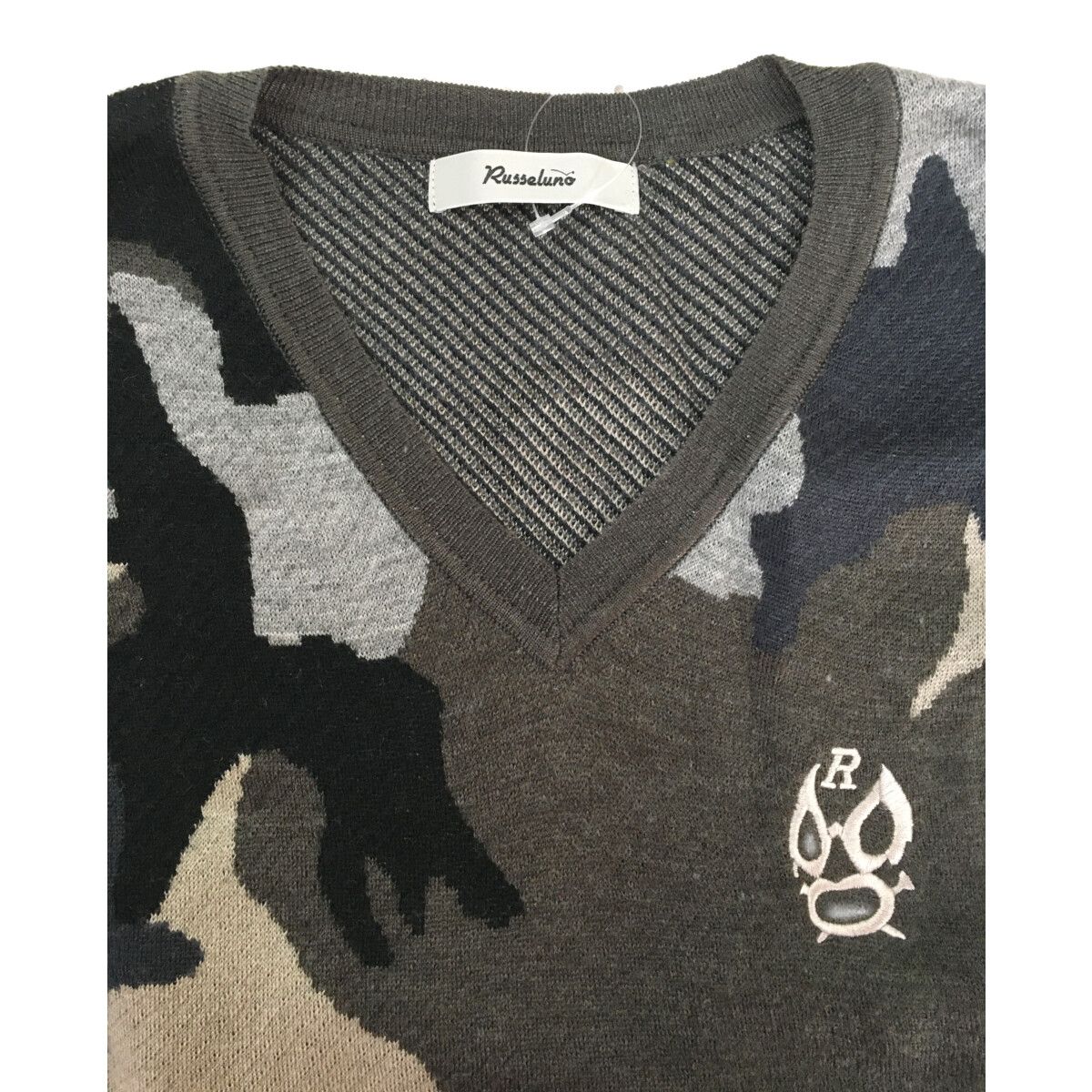【新品未使用】Russeluno ラッセルノ ルチャマスク フリース ベスト6 中古 メンズ ラッセルノ RUSSELUNO ベスト 6(LL) グレー系 ブラウン系