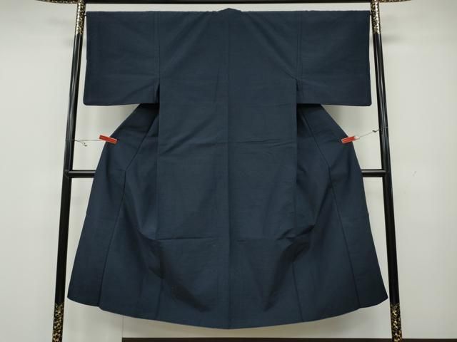 平和屋着物●男性 紬 留紺色 正絹 CAAY4803ut