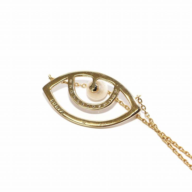 スーリヤ Surya Eye.Necklace Pearl アイネックレス ペンダント パール  