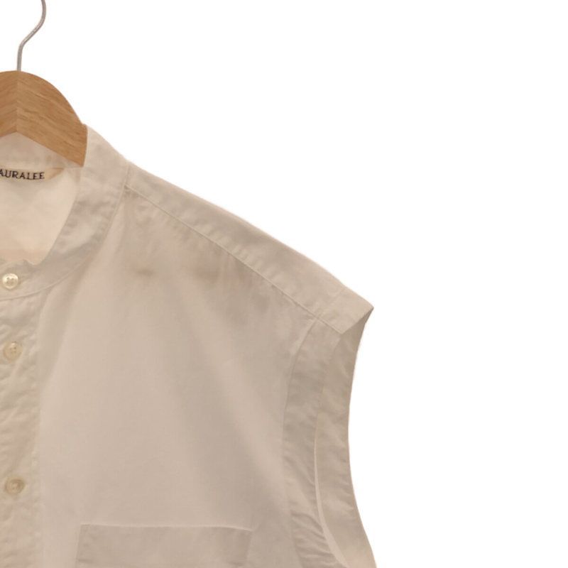 AURALEE / オーラリー | 2019SS | WASHED FINX TWILL SLEEVELESS SHIRTS ノースリーブシャツ | 1 | ホワイト | レディース AURALEE - AURALEE / オーラリー | 2019SS | WASHED FINX TWILL
