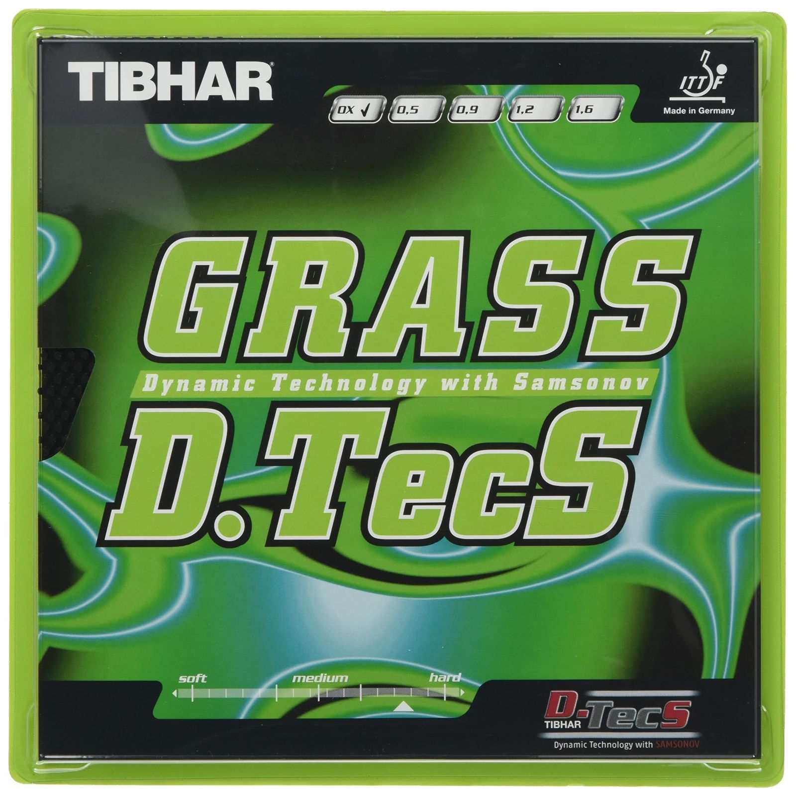 【迅速発送】ラバー グラスディーテックス ハイテンション粒高 卓球 BT018740 黒 ティバー(TIBHAR) 0.5
