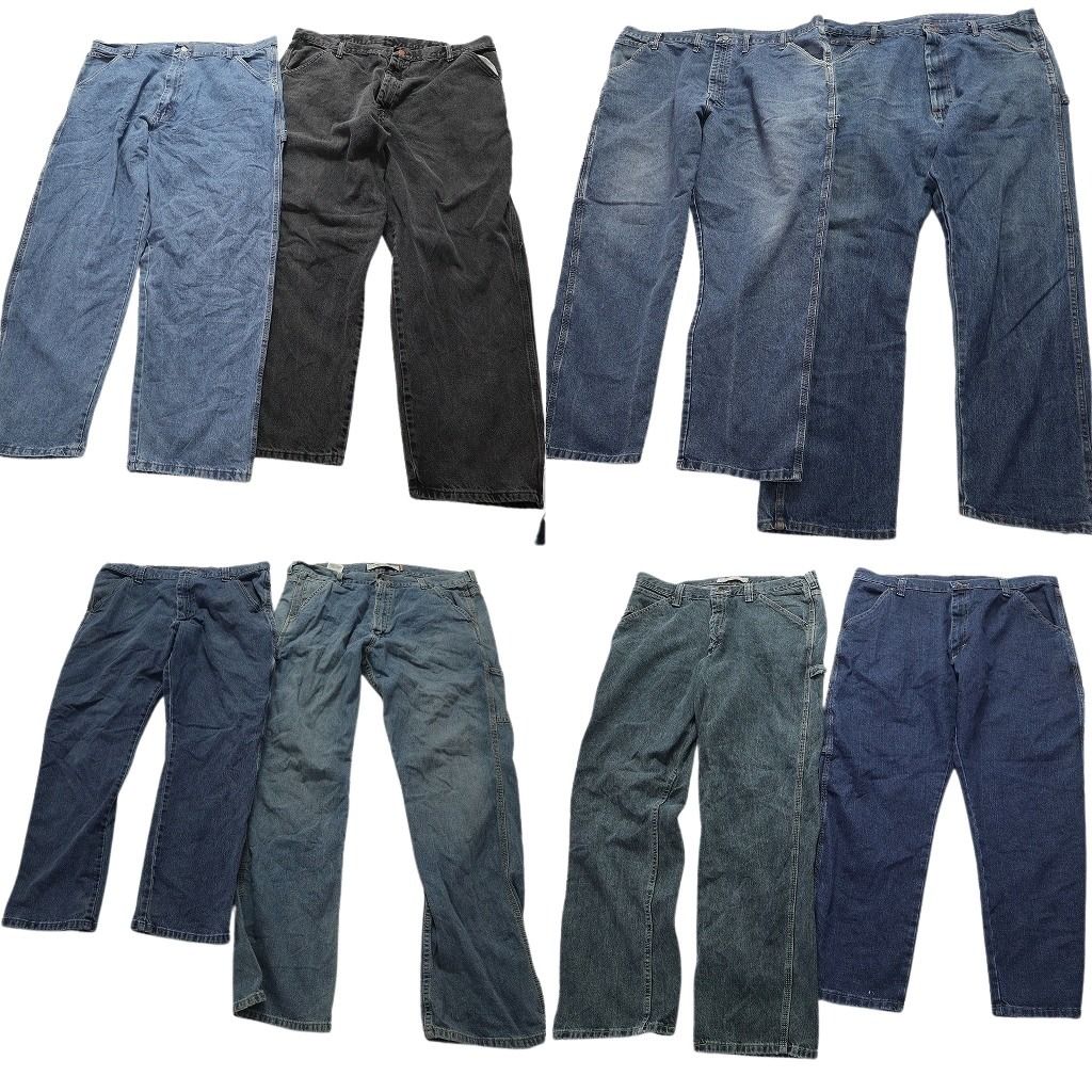 古着卸 ブランドmix ペインターデニムパンツ 8枚セット メンズ 36 |38 |40 |42 |44 Lee ラングラー 古着 NA6499